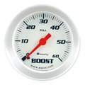 Equus Products Equus EQUE8256 2.0 in. dia. Boost Gauge; Silver - 60 PSI EQUE8256